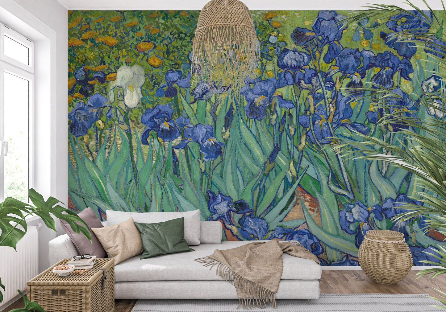 Papier peint panoramique Iris de Van Gogh