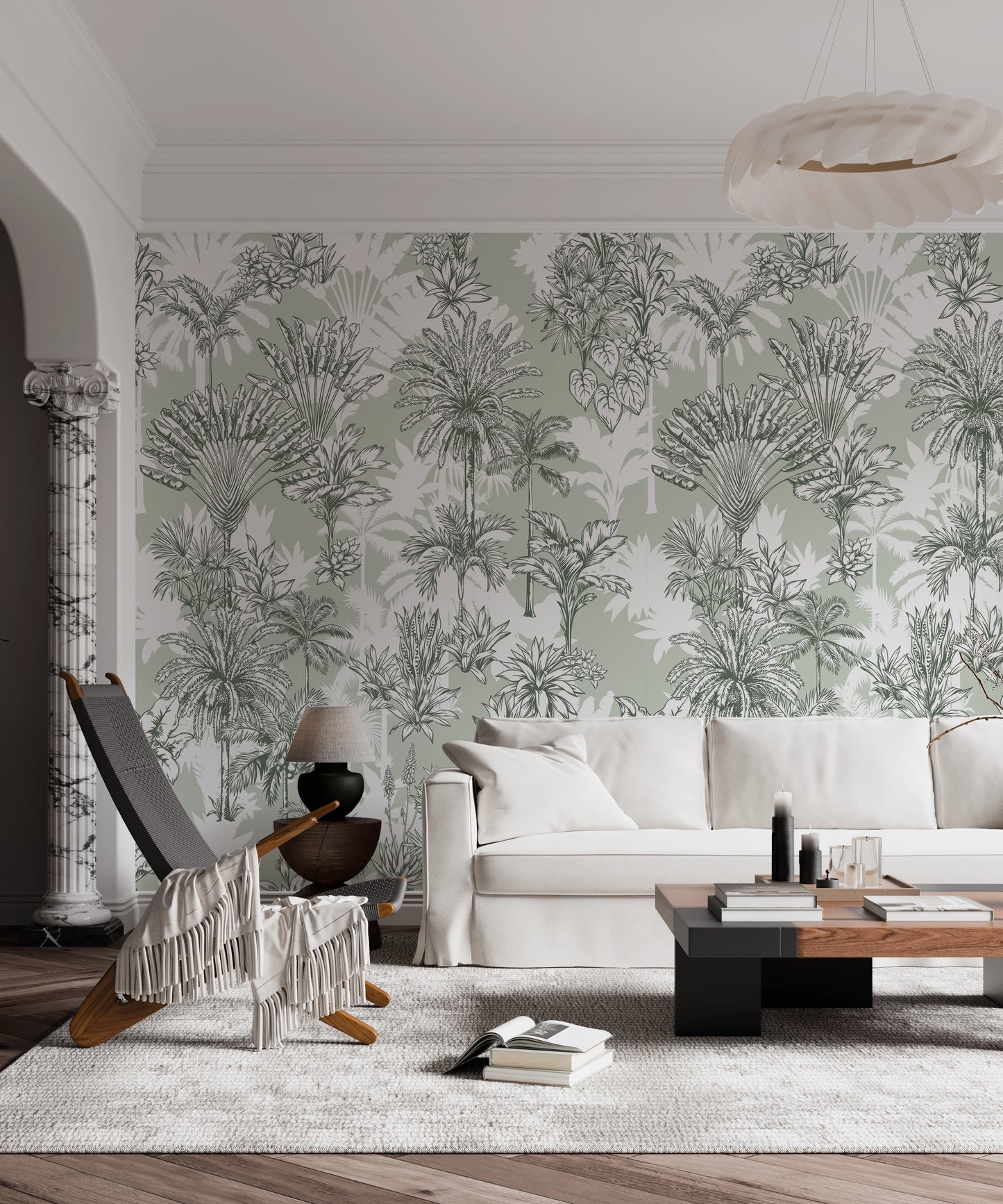 Papier peint panoramique Jungle Esquissée