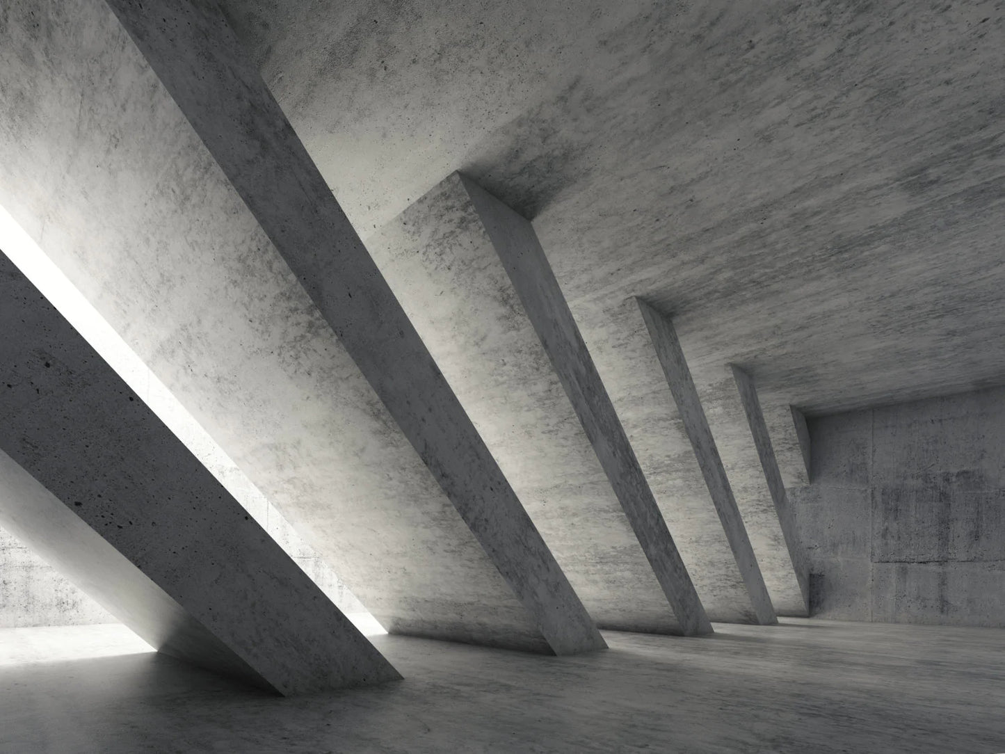 Papier peint panoramique 3D architecture abstraite béton - Poésie Murale