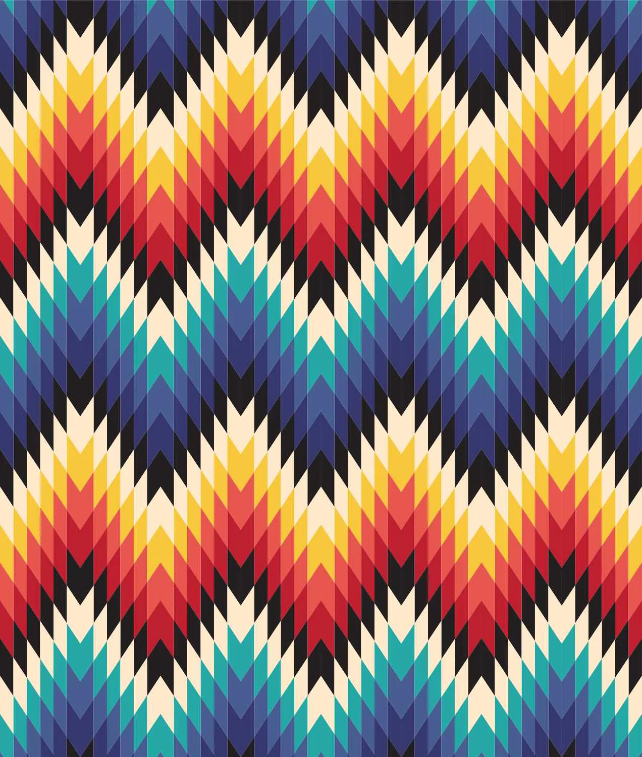 Papier peint imitation tissu ethnique - Poésie Murale