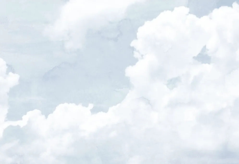 Papier peint Nuage ciel bleu - Poésie Murale