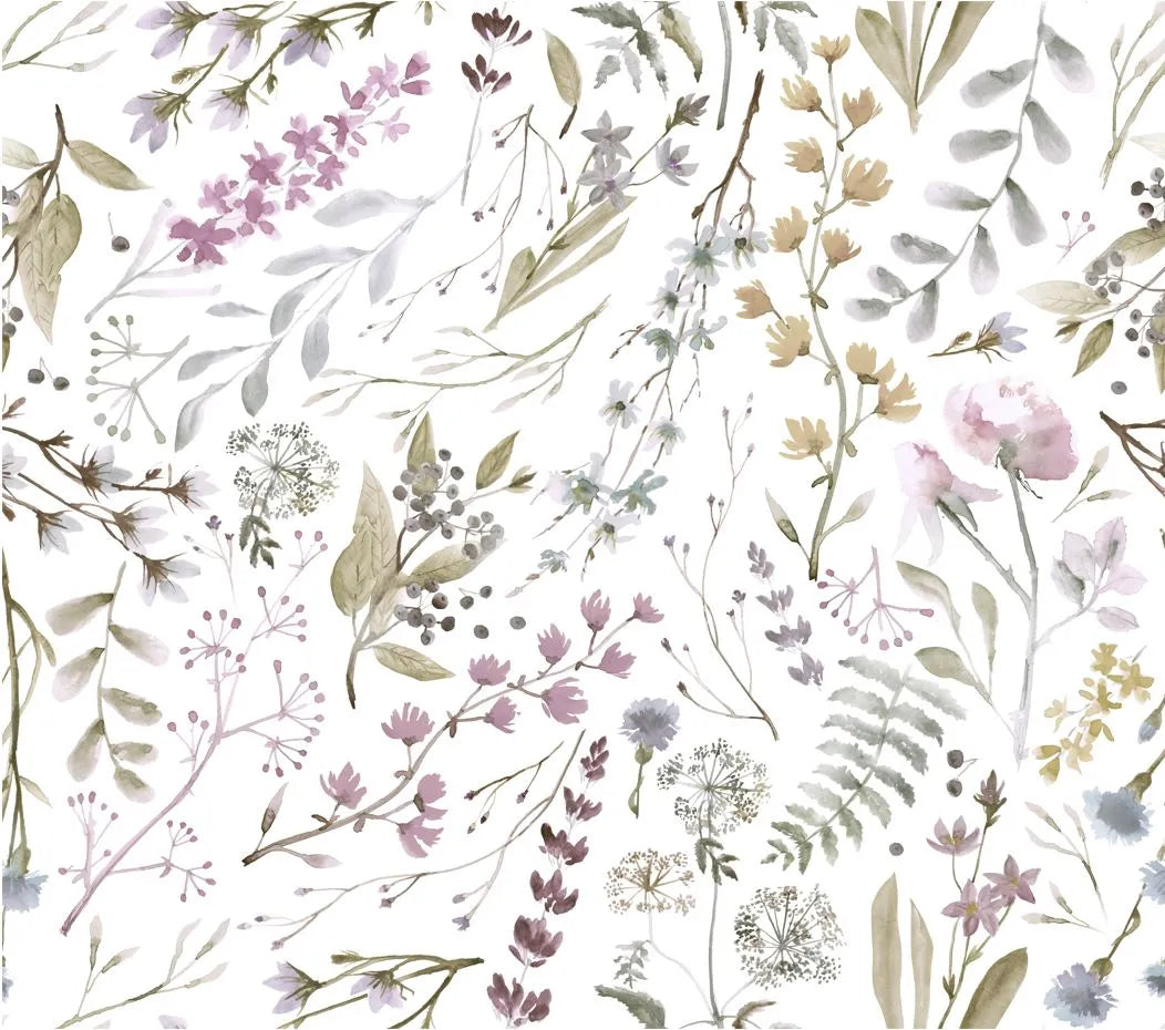 Papier peint panoramique fleuri - Poésie Murale