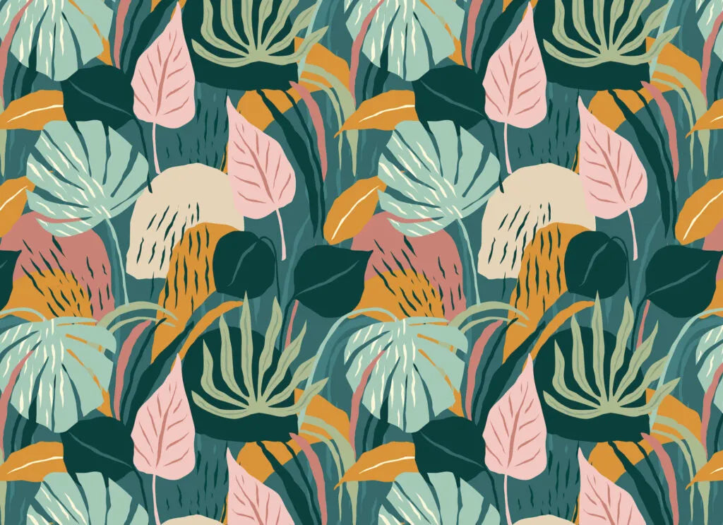 Papier peint végétation tropicale - Poésie Murale
