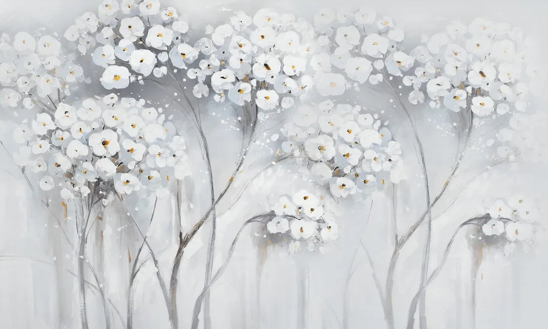 Papier peint sur mesure arbre fleuri - Poésie Murale