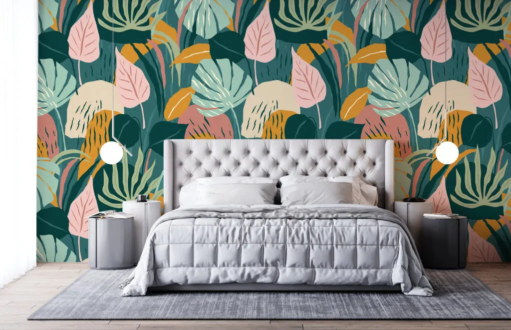 Papier peint végétation tropicale - Poésie Murale