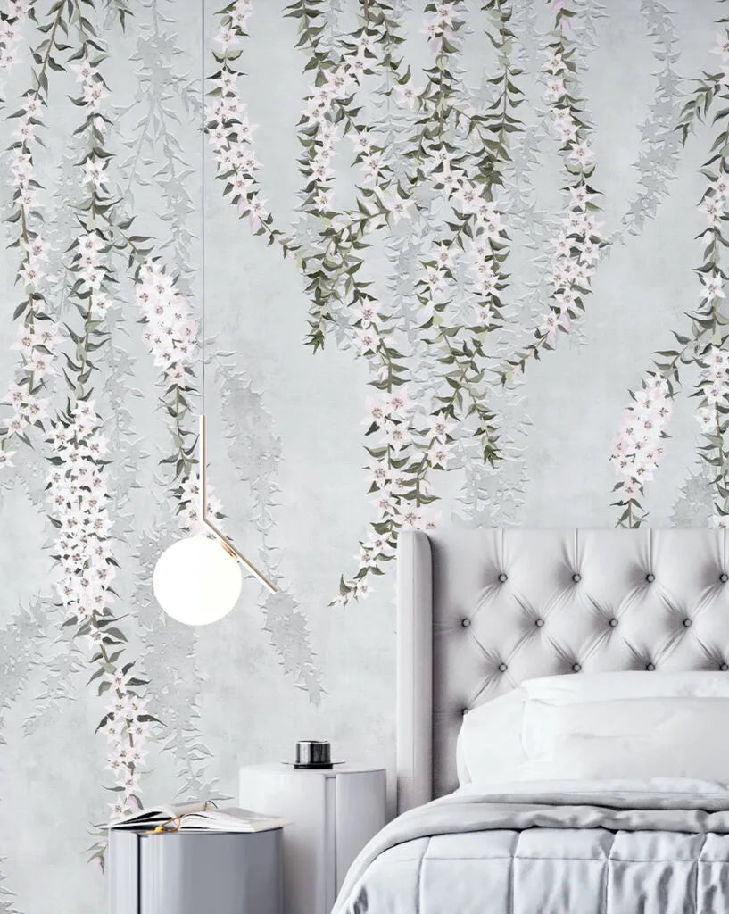 Tapisserie fleurs tombantes - Poésie Murale