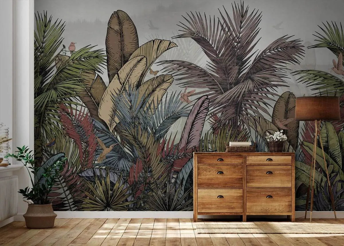 Papier peint sur mesure jungle tendance
