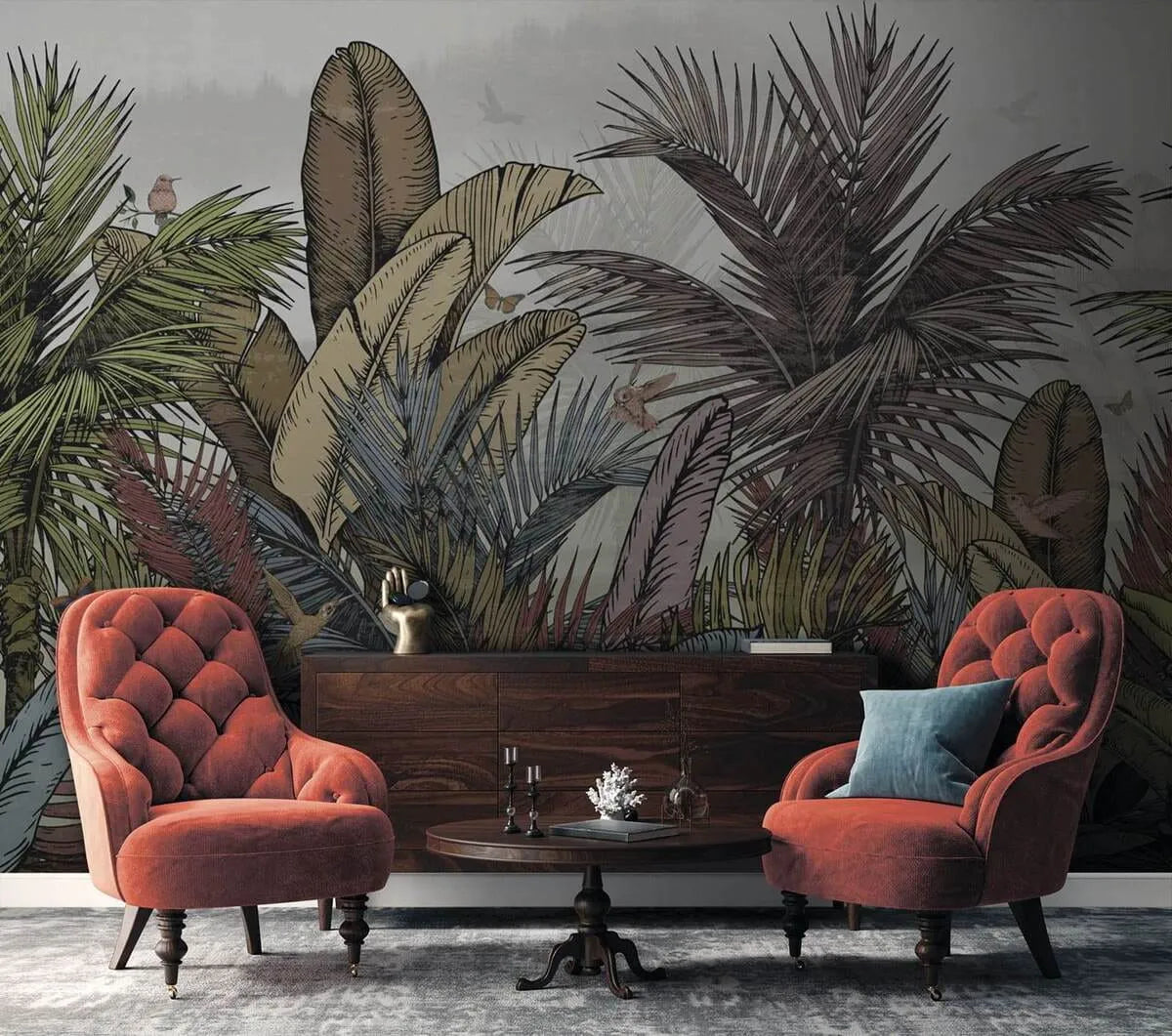 Papier peint sur mesure jungle tendance