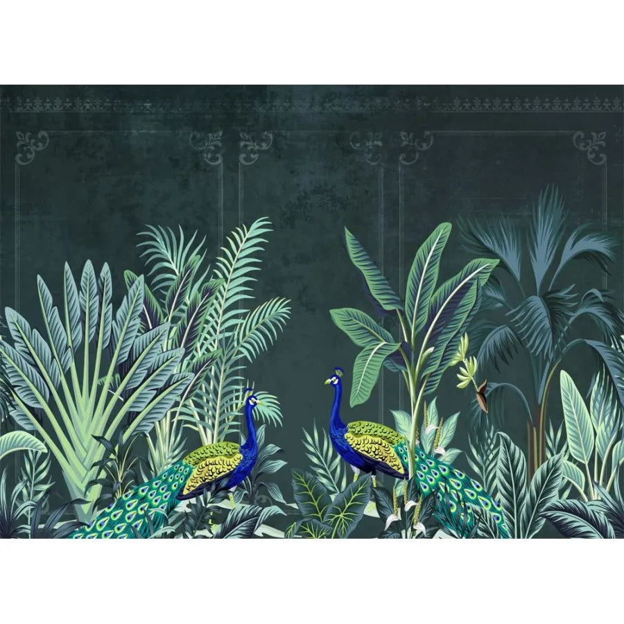 Fresque murale jungle tropicale tendance - Poésie Murale
