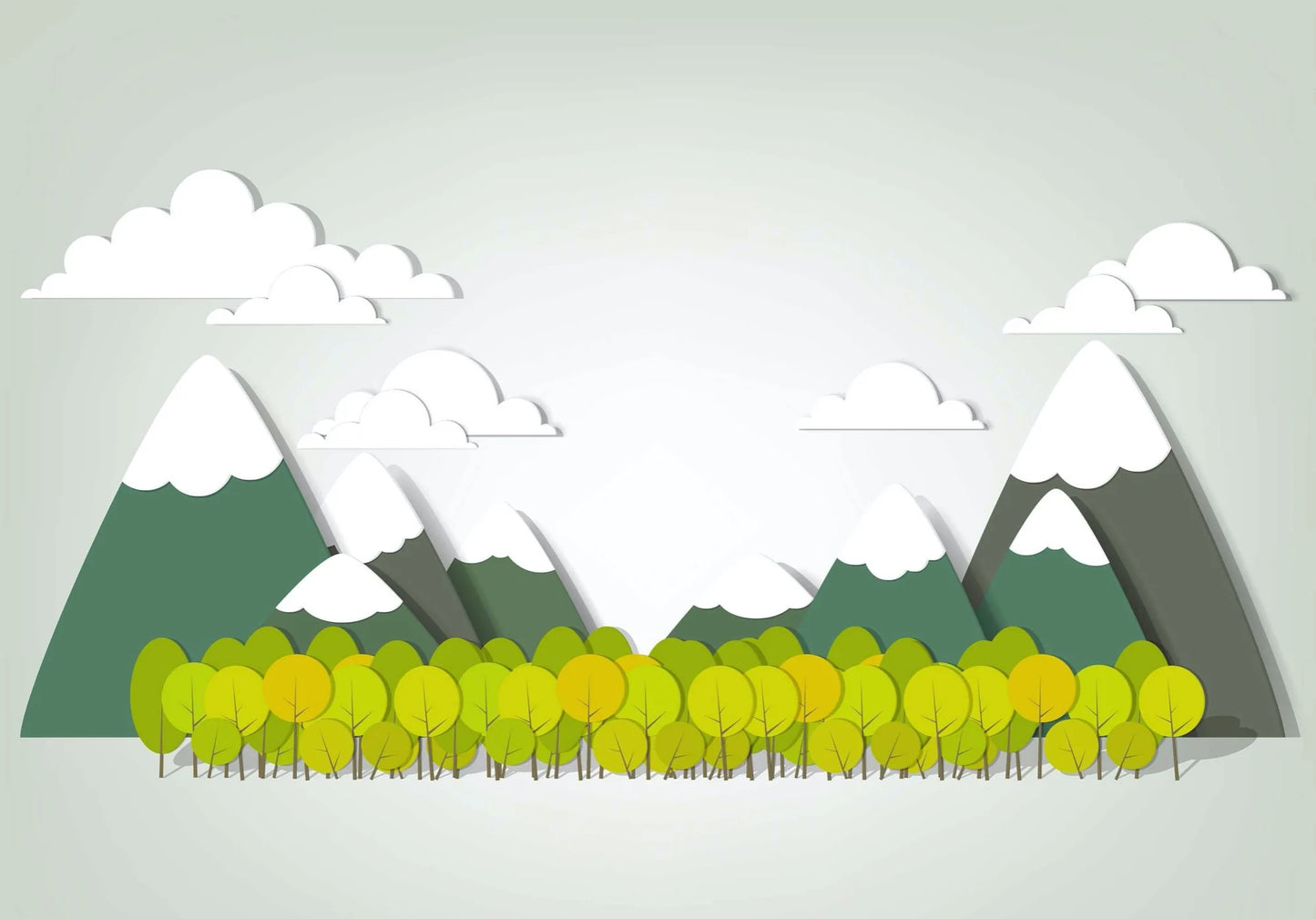 Papier peint Montagne 3D chambre enfant - Poésie Murale