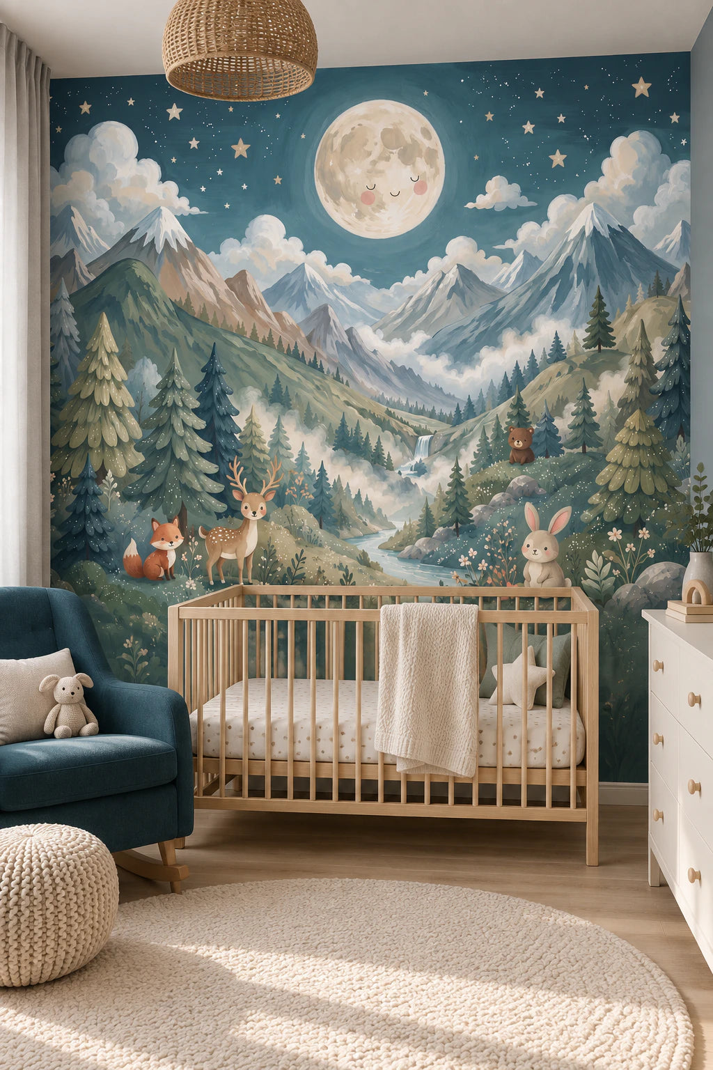 Clair de Lune - Papier peint panoramique enfant - Chambre Enfant
