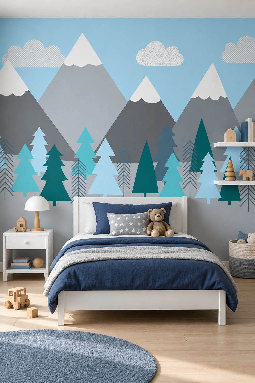 Papier peint montagne enneigée collection enfant - Chambre Enfant