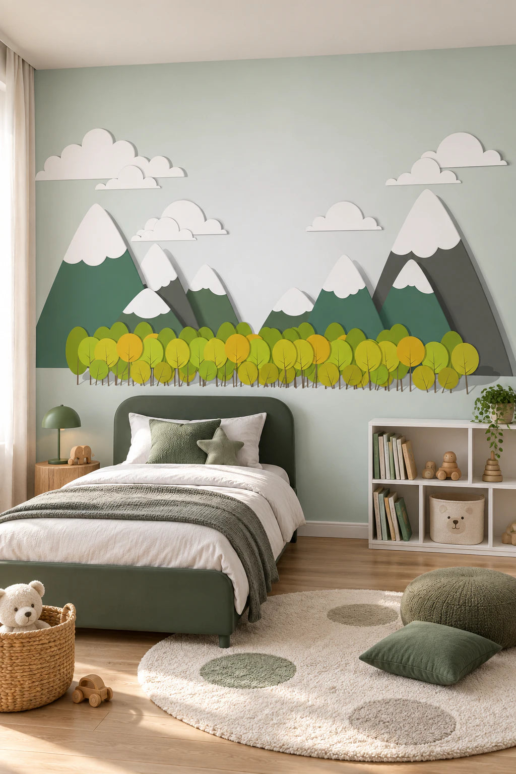 Papier peint Montagne 3D chambre enfant - Chambre Enfant
