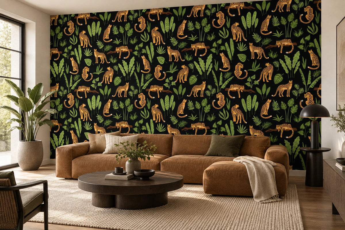Papier peint guépard - Salon, Cuisine