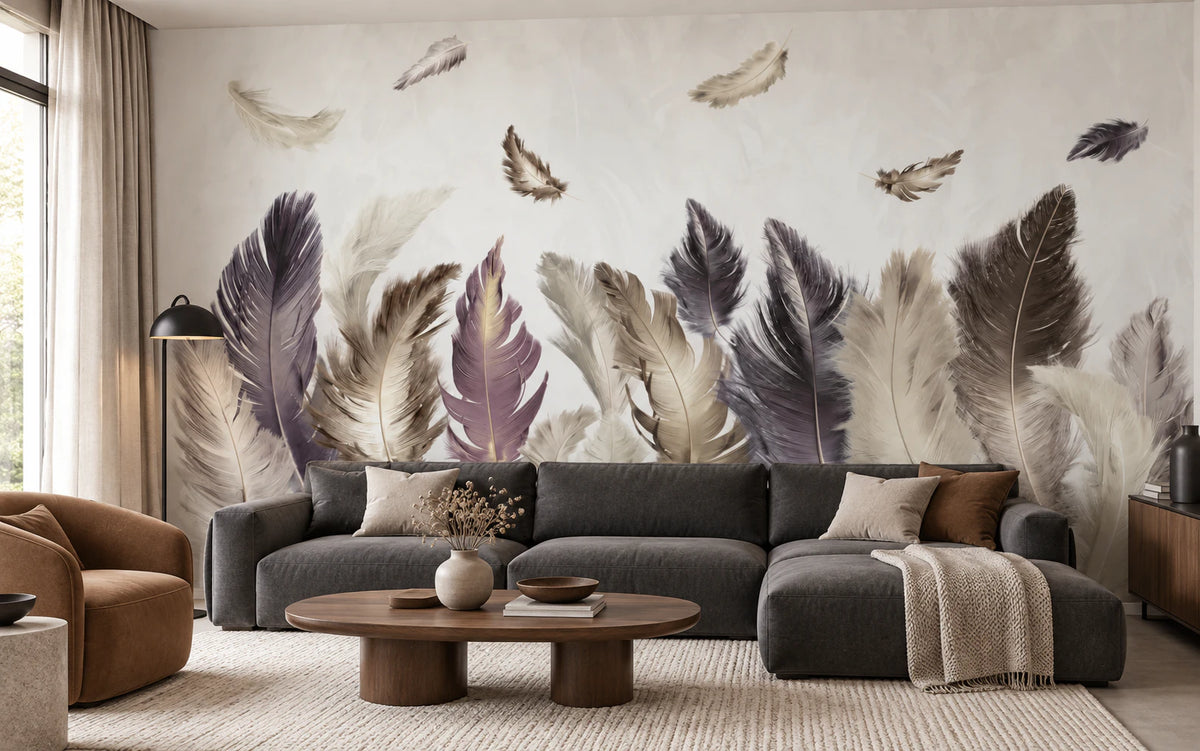 Papier peint XXL plume - Salon, Cuisine