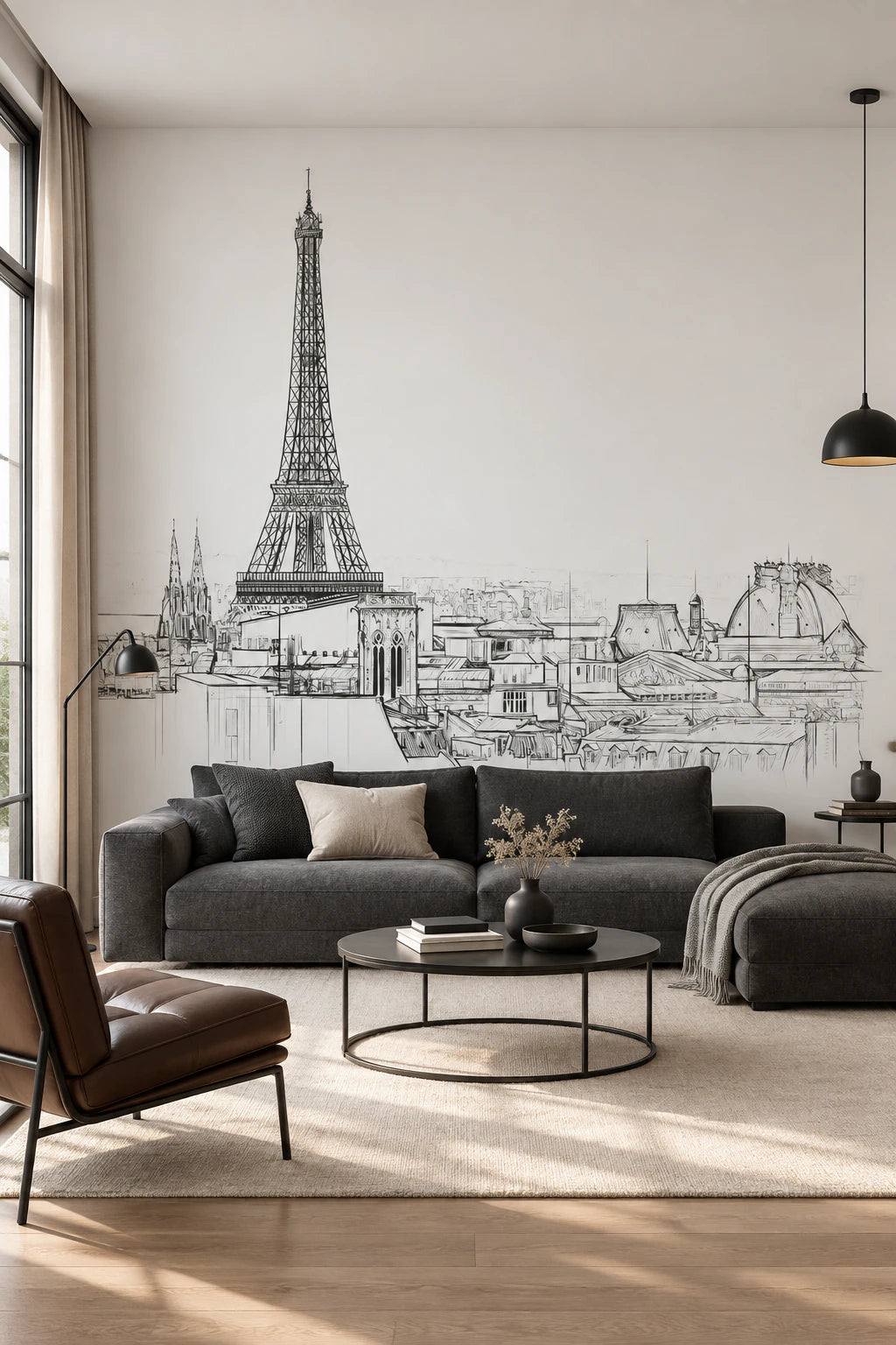 Papier peint panoramique Tour Eiffel - Salon, Cuisine