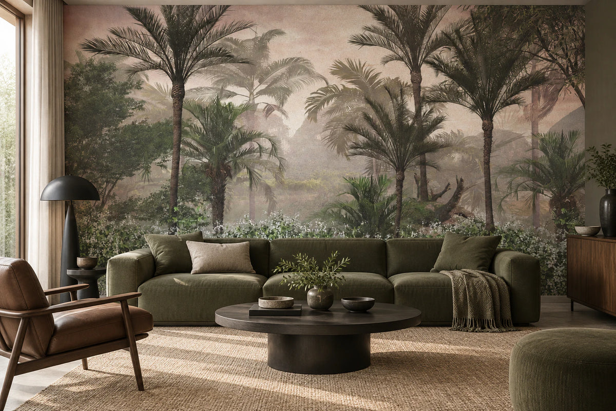 Papier peint panoramique forêt tropicale - Salon, Cuisine
