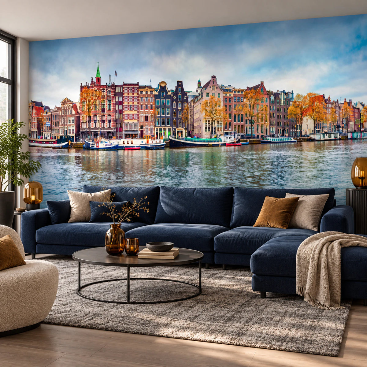 Papier peint panoramique maisons colorées à Venise - Salon, Cuisine