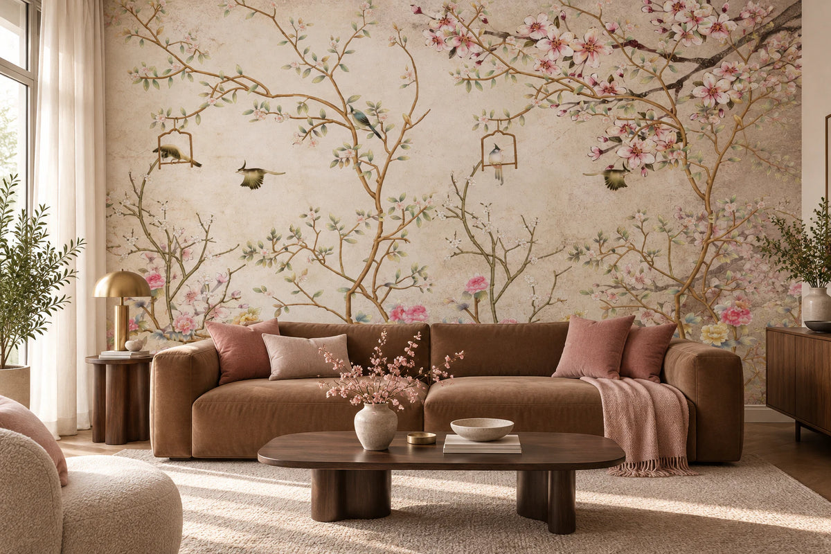 Papier peint cerisier japonais - Salon, Cuisine