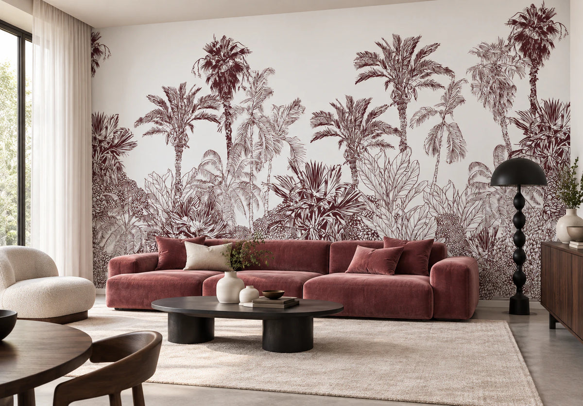 Papier peint panoramique jungle tendance - Salon, Cuisine