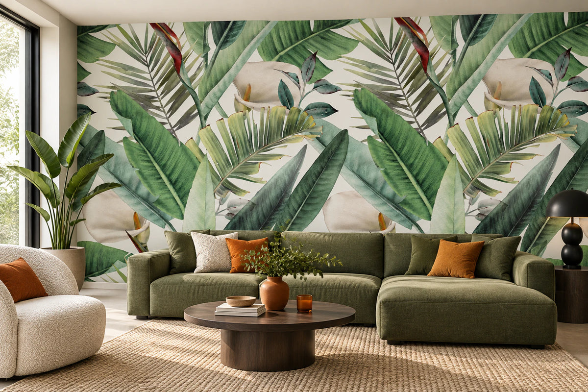 Tapisserie végétation tropicale - Salon, Cuisine