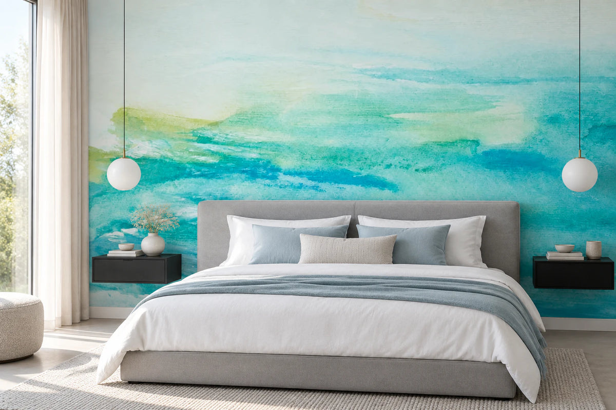 Papier peint panoramique abstrait art design - Chambre Parentale