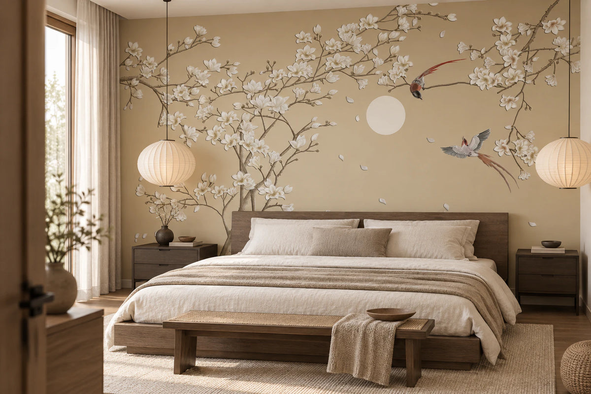 Papier peint XXL cerisier en fleur - Chambre Parentale
