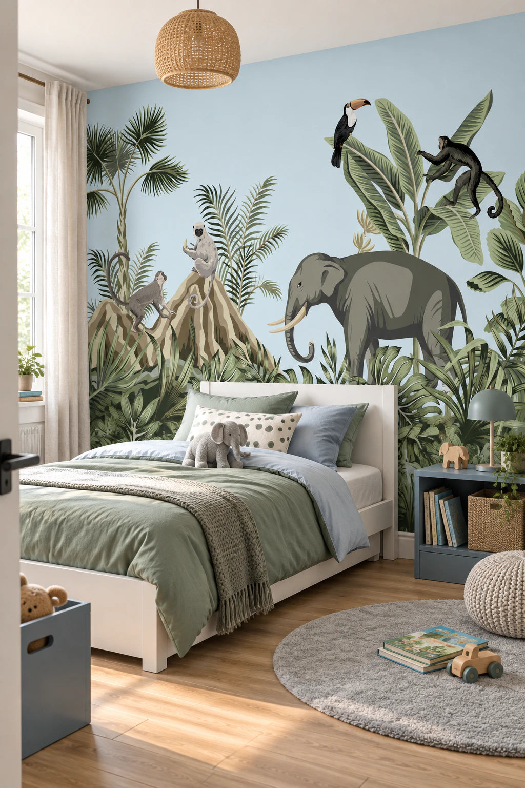 Papier peint animaux de la Jungle - Chambre Enfant