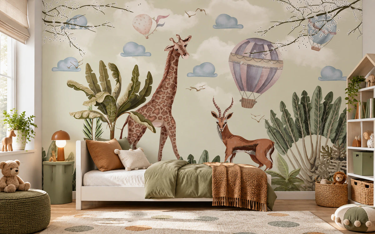 Papier peint Girafe & Impala - Chambre Enfant