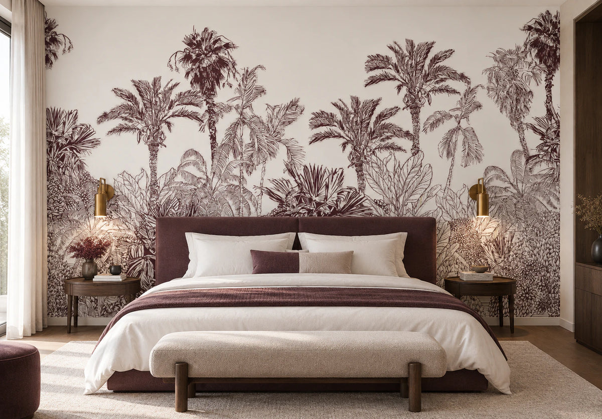 Papier peint panoramique jungle tendance - Chambre Parentale
