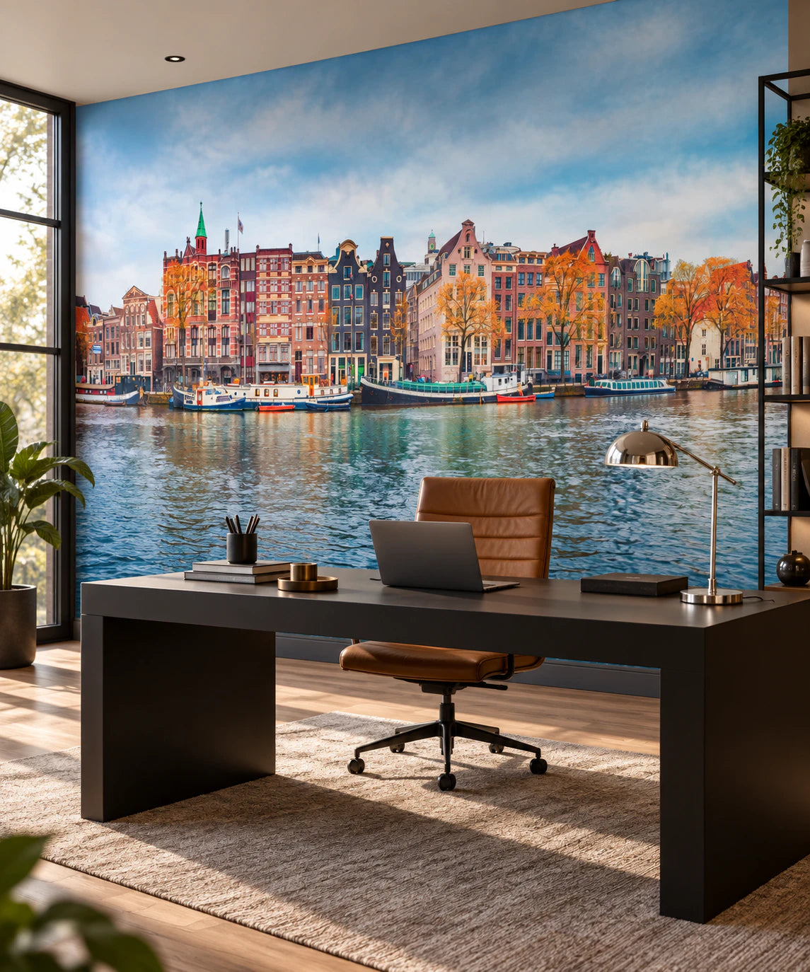 Papier peint panoramique maisons colorées à Venise - Bureau