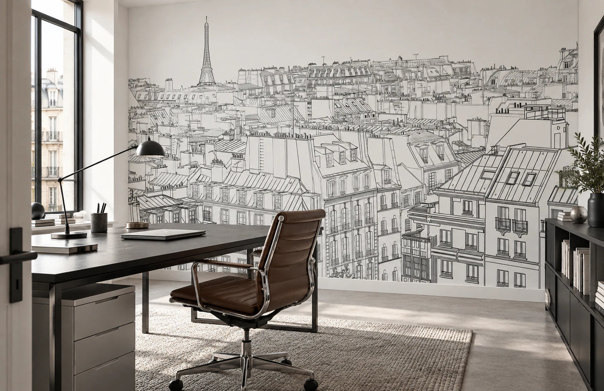 Papier peint ville de Paris - Bureau