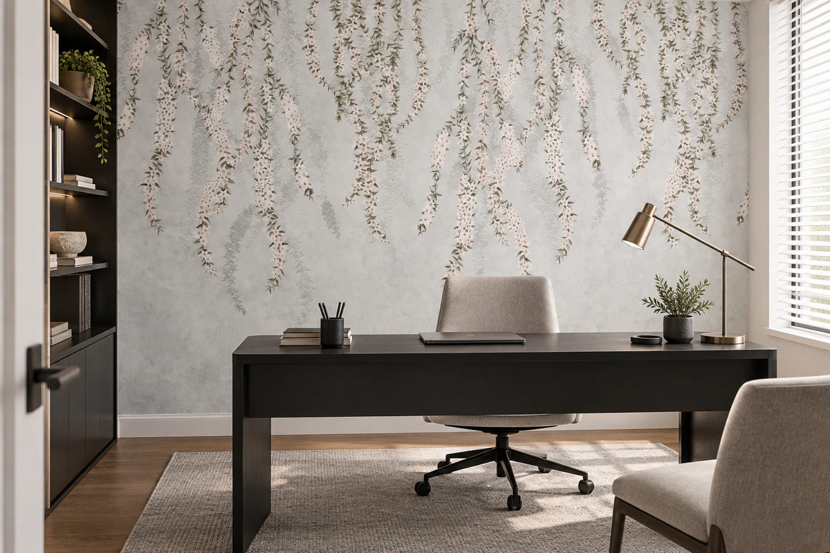 Tapisserie fleurs tombantes - Bureau