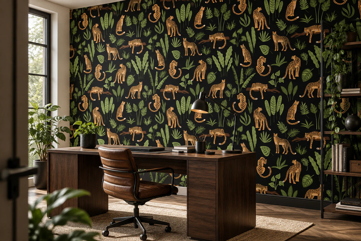 Papier peint guépard - Bureau