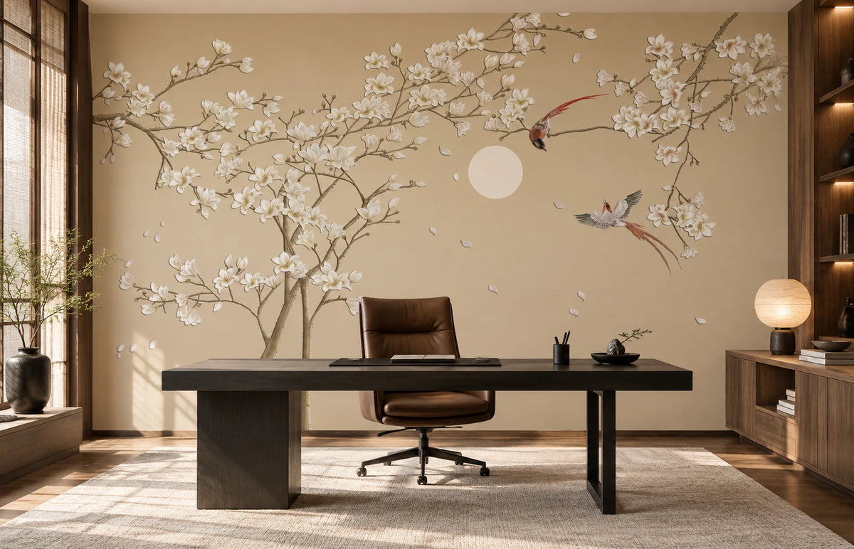Papier peint XXL cerisier en fleur - Bureau