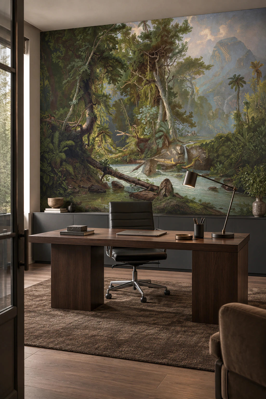 Papier peint panoramique sur mesure forêt tropicale - Bureau