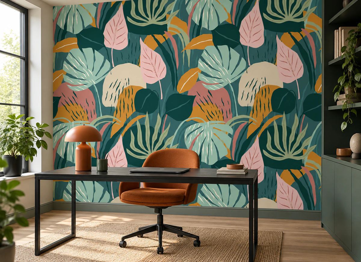Papier peint végétation tropicale - Bureau