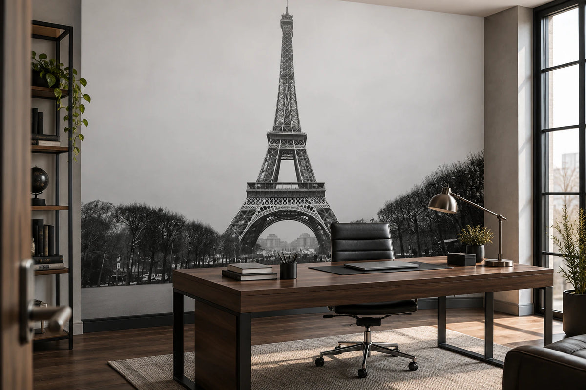 Papier peint panoramique Tour Eiffel vue du Champ-de-Mars - Bureau