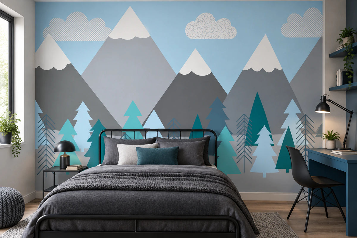 Papier peint montagne enneigée collection enfant - Chambre Ado