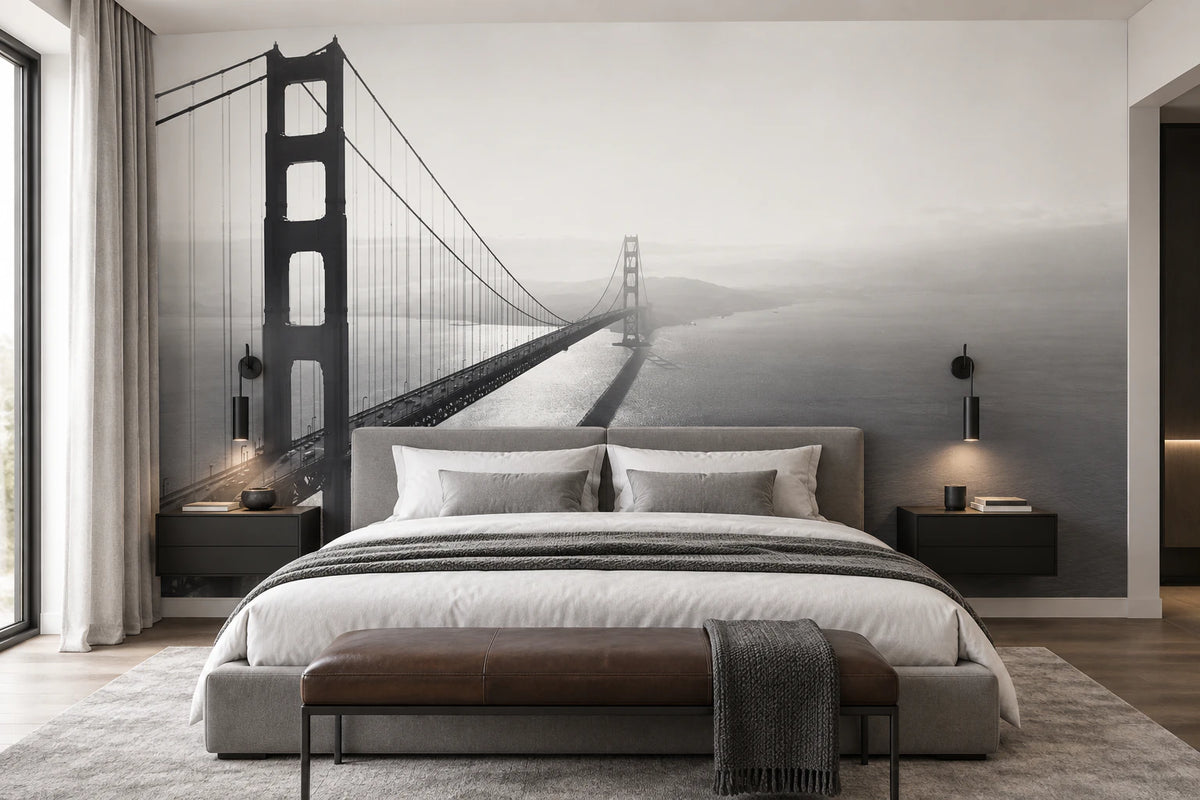 Papier peint panoramique photo du pont de San Francisco - Chambre Parentale