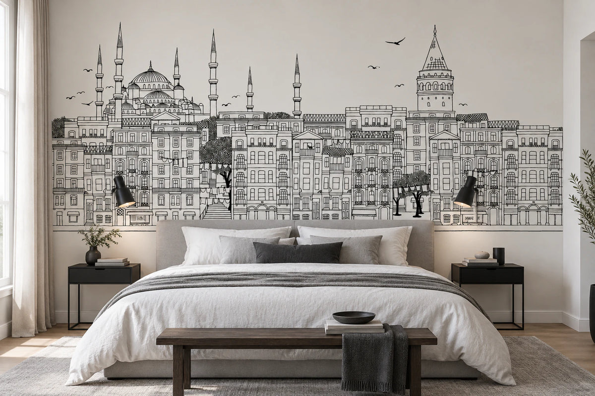 Papier peint panoramique ville d'Istanbul - Chambre Parentale