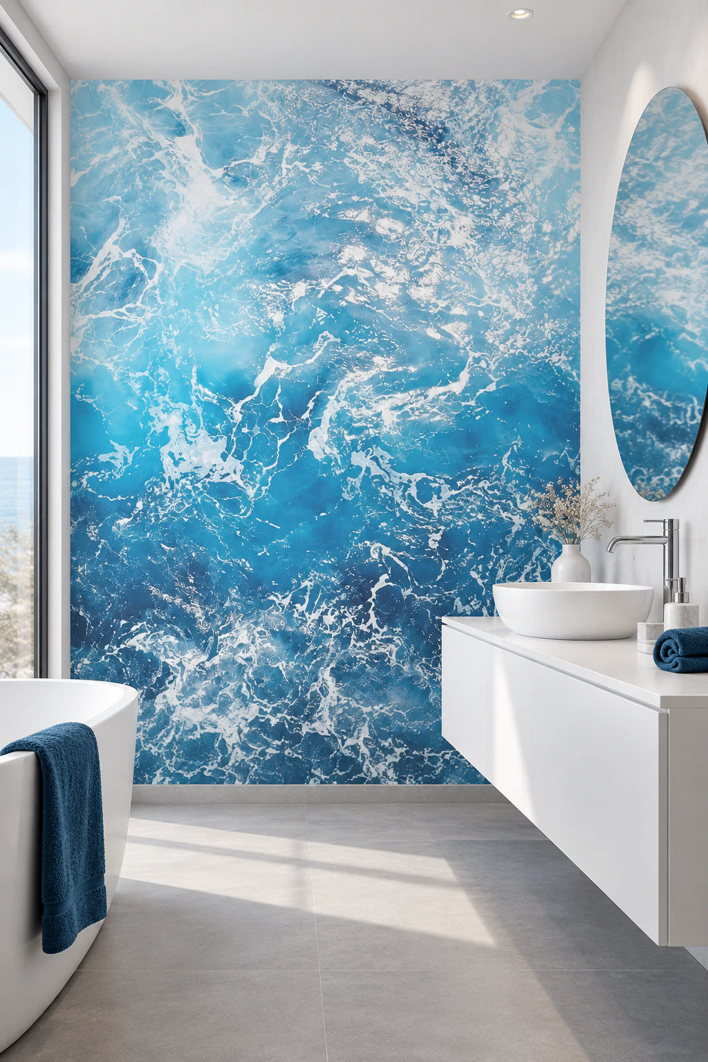 Papier peint panoramique houle en pleine mer - Salle de bain