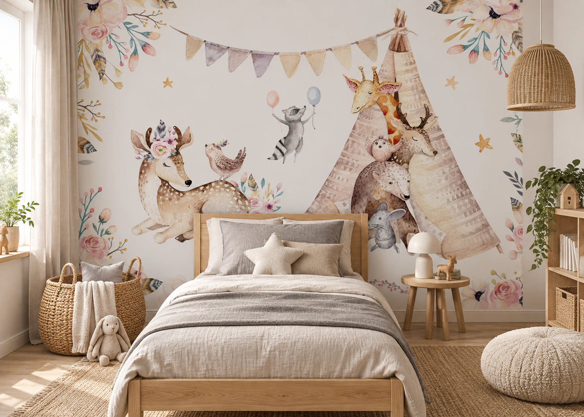Papier peint Biche, Ours & Cie - Tête de Lit