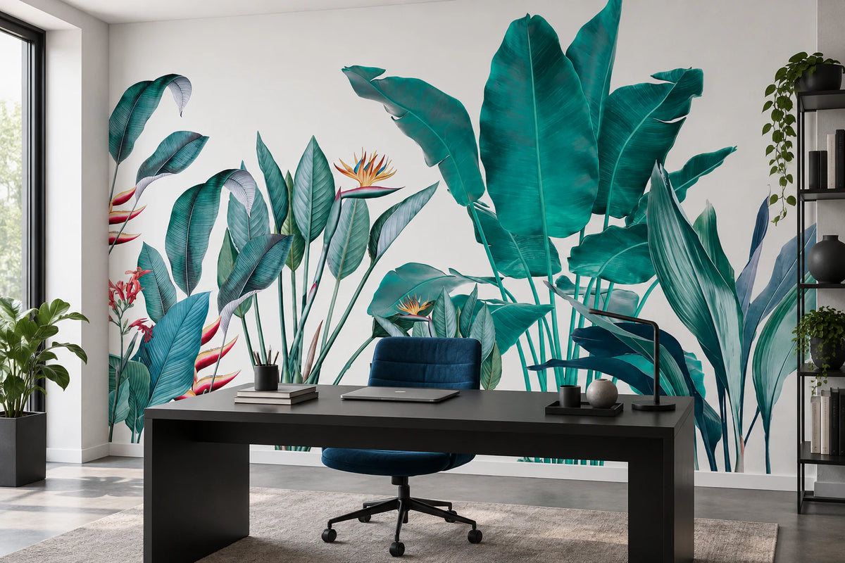 Papier peint panoramique Éclat Tropical - Bureau
