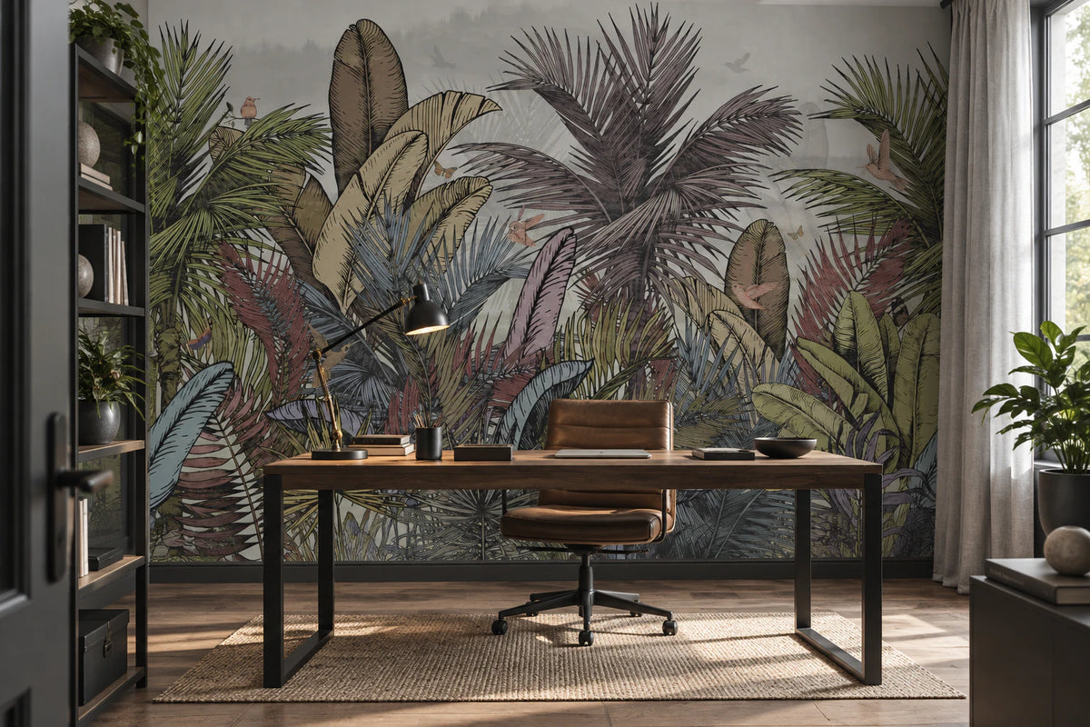 Papier peint panoramique Canopée Graphite - Bureau