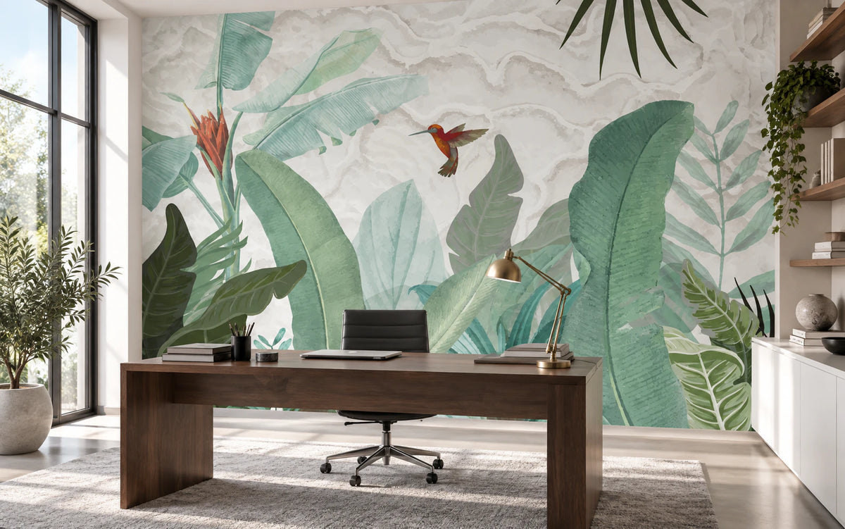 Papier peint panoramique Éclat Colibri - Bureau