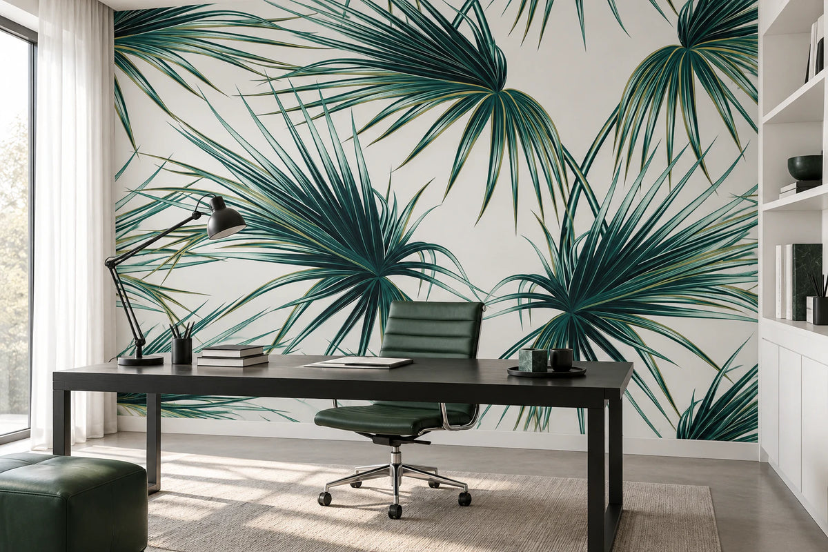 Papier peint feuille de palmier - Bureau