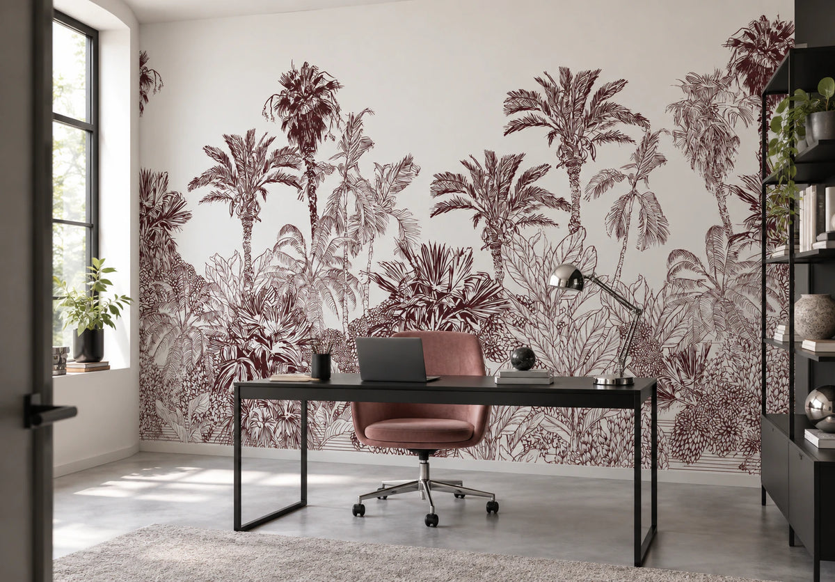 Papier peint panoramique jungle tendance - Bureau