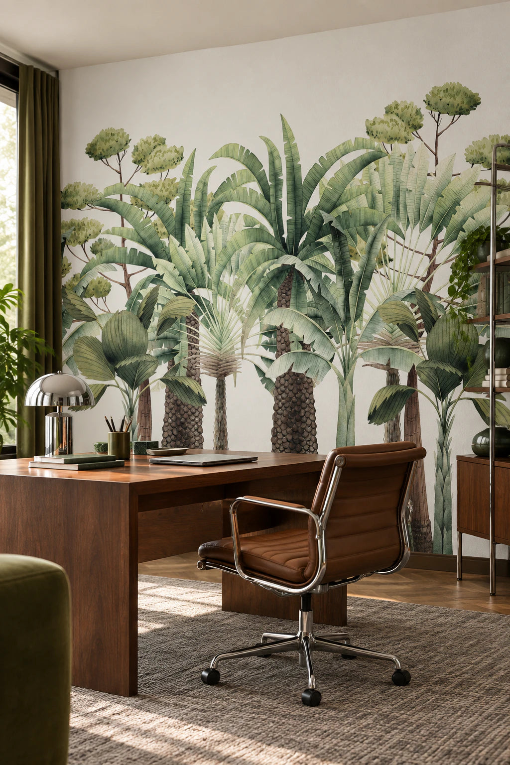 Papier peint panoramique arbres tropicaux - Bureau