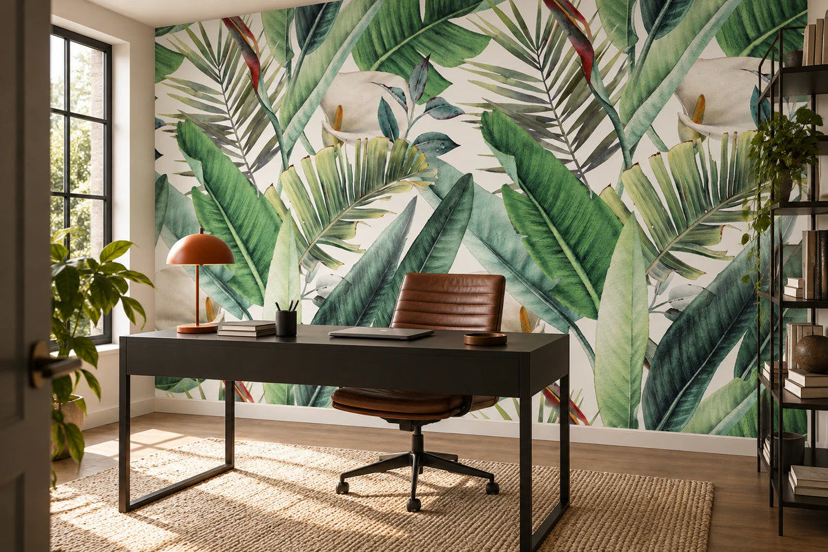 Tapisserie végétation tropicale - Bureau